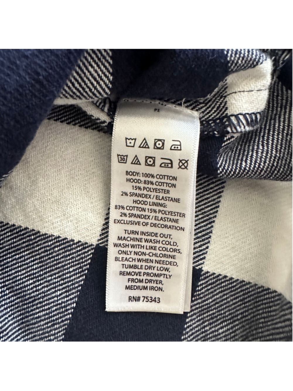 Telluride Plaid Hooded Shirt Boys M 7 8 Blue Buffalo Plaid Hoodie - Picture 6 of 6